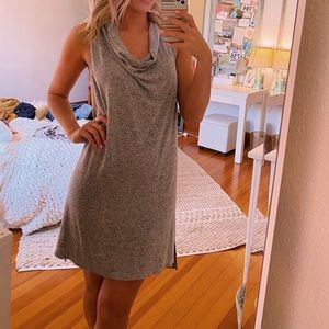 White Crow Grey Cowl Neck Dress